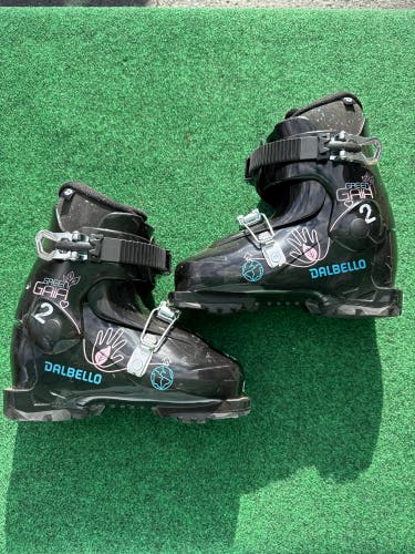 Girl's Dalbello Green Gaia2 GW Ski Boots (Used) | Mondo 21.5  (256mm)