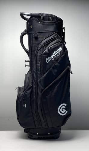 Cleveland Lightweight Cart Bag Black 14-Way Divide Single Strap Golf Bag