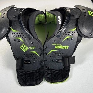 Schutt Y-FLEX YOUTH Size L SHOULDER PADS Black And Green Football Sports Gear