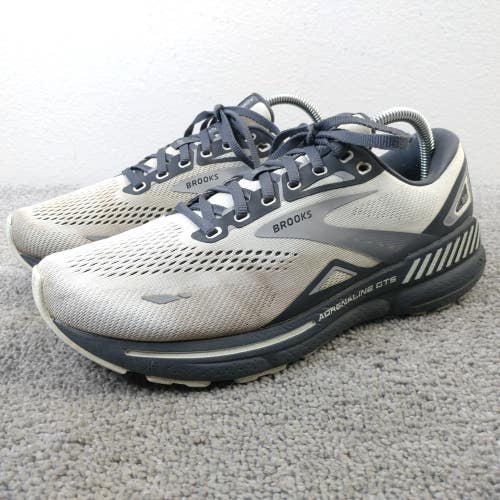 Brooks Adrenaline GTS 23 Mens Size 8.5 Running Shoes Light Gray Low Top Sneakers