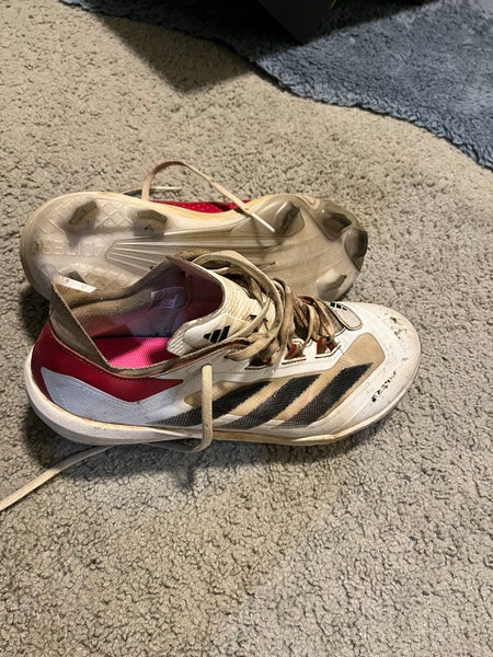 Adidas Adizero Impact White/Red Men's Size M 9.5 (W 10.5) Molded Cleats - used