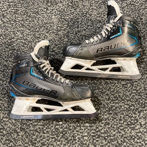 Used Senior Bauer Pro Hockey Goalie Skates Size 8.5 |  Erik Källgren PRO STOCK | GREAT CONDITION