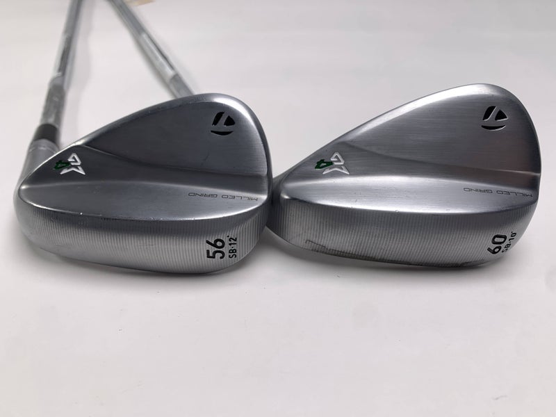 TaylorMade Milled Grind 4 Chrome Raw Wedge Set 56* 12 | 60* 10 DG Mens RH
