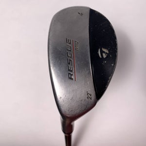 TaylorMade Rescue Mid 4 Hybrid 22* 65g Regular Graphite Mens LH