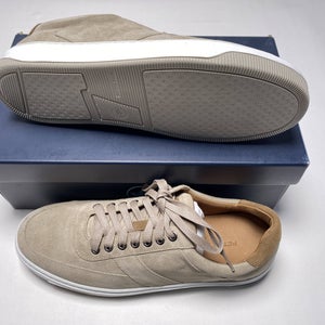 Peter Millar Vantage Suede Sneaker Shoes Sand Men's SZ 10.5 (MS23XF51)