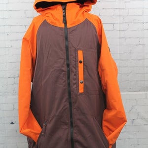 Ride Men's Gatewood Snowboard Jacket Large Black Currant Orange New