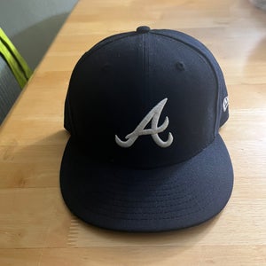 Atlanta Braves Blue Adult Unisex 7 1/4 New Era Hat (New)