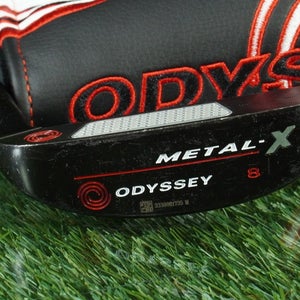 ODYSSEY METAL-X 8 PUTTER BLADE 37" TRUE TEMPER HEEL SHAFTED NAPA LH & HEADCOVER