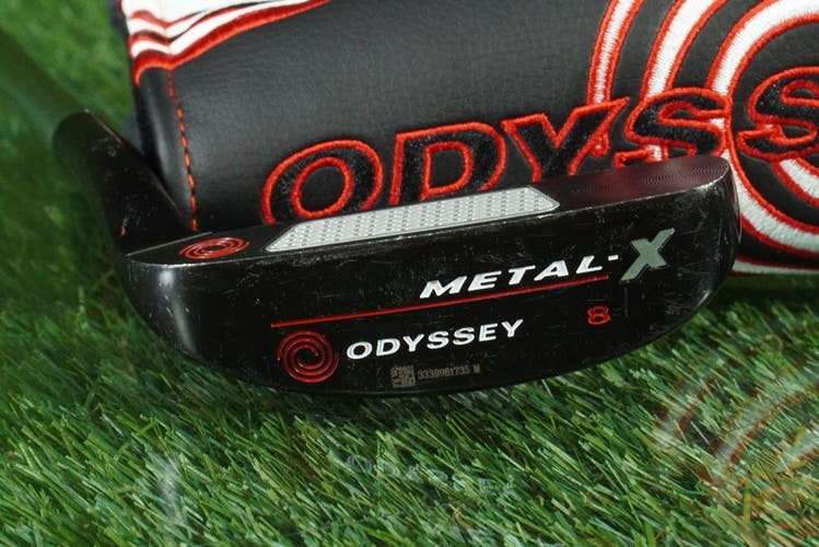 ODYSSEY METAL-X 8 PUTTER BLADE 37" TRUE TEMPER HEEL SHAFTED NAPA LH & HEADCOVER