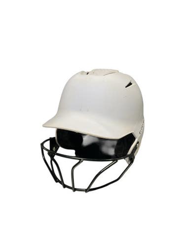 Used Evoshield WHITE HELMET W/ MASK Batting Helmet w/Mask White One Size 11834-S000042316