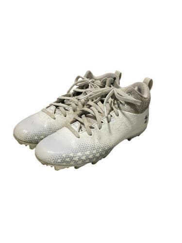 Used Under Armour Jr FB Cleats White Junior 05.5 11834-S000042283