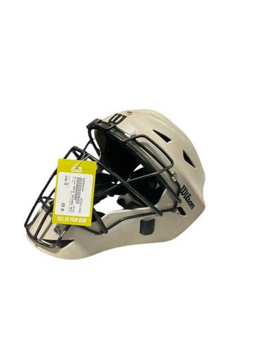 Used Wilson WHITE CATCHERS HELMET Catchers Helmet w/Mask White One Size 11834-S000042239