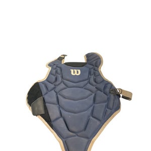 Used Wilson CHEST PROTECTOR NAVY Catchers Chest Protector Navy Blue Junior 11834-S000042240