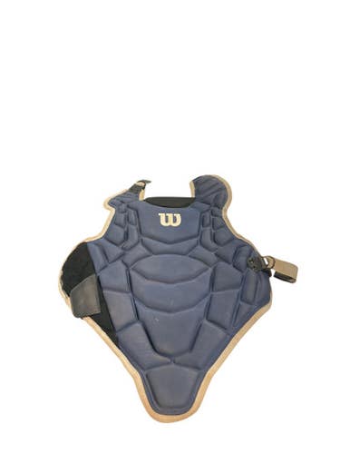 Used Wilson CHEST PROTECTOR NAVY Catchers Chest Protector Navy Blue Junior 11834-S000042240