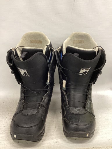 Used Burton MOTO Mens Snowboard Boots Black Senior 10 11851-S000039414
