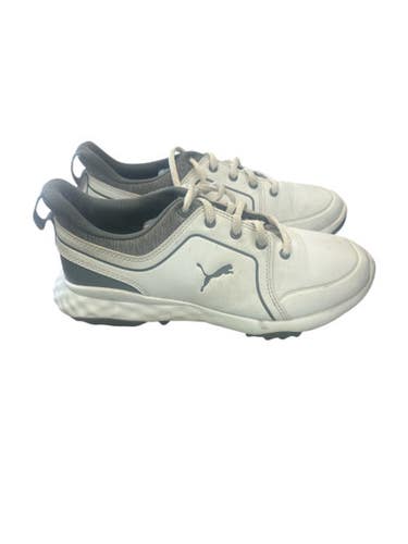 Puma Used White Kid's Golf Shoes
