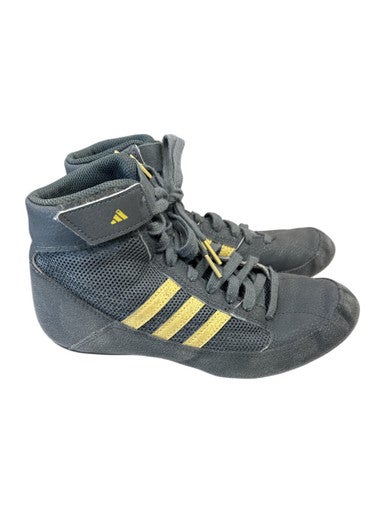 Used Adidas HP6872 GRY/GOLD SHOES Wrestling Shoes Grey Senior 5 11862-S000091482