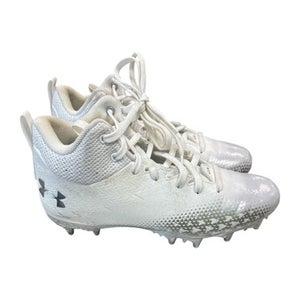 Used Under Armour 4214899246 WHT/SILV Adult FB Cleats White Senior 5 11862-S000091488