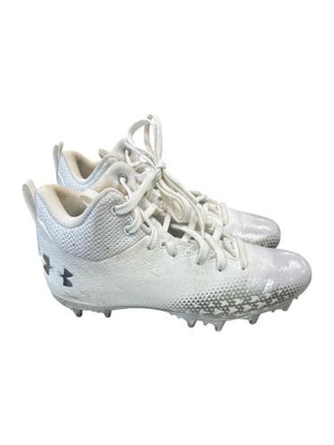 Used Under Armour 4214899246 WHT/SILV Adult FB Cleats White Senior 5 11862-S000091488
