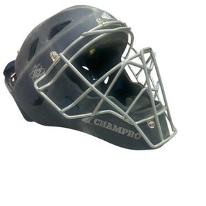 Used Champro CM6NY Catchers Helmet w/Mask Navy Blue SM 11862-S000090968