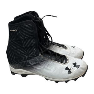 Used Under Armour Adult FB Cleats Black And White Senior 9 11862-S000090256
