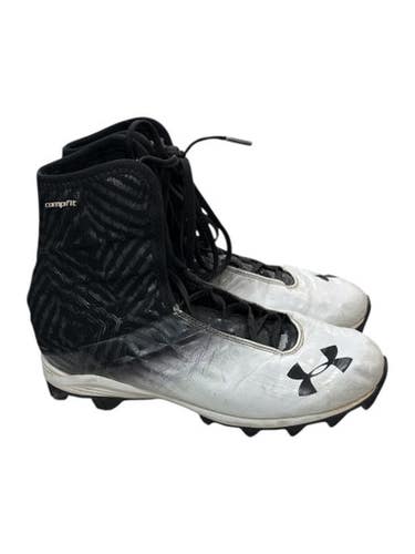 Used Under Armour Adult FB Cleats Black And White Senior 9 11862-S000090256