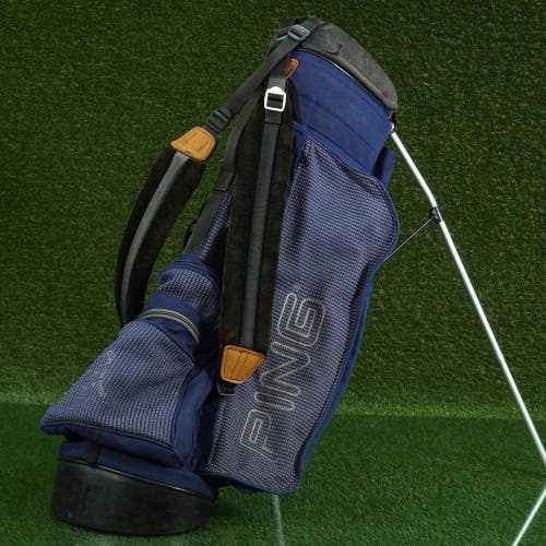 ORIGINAL PING HOOFER STAND BAG 4 WAY DIVIDERS GOLF BAG, BLUE ~ LOOK!!