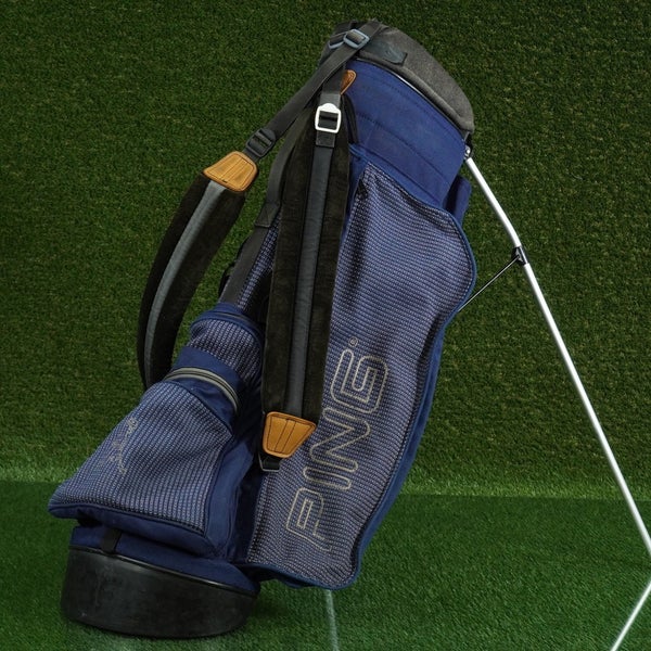 ORIGINAL PING HOOFER STAND BAG 4 WAY DIVIDERS GOLF BAG, BLUE ~ LOOK!!