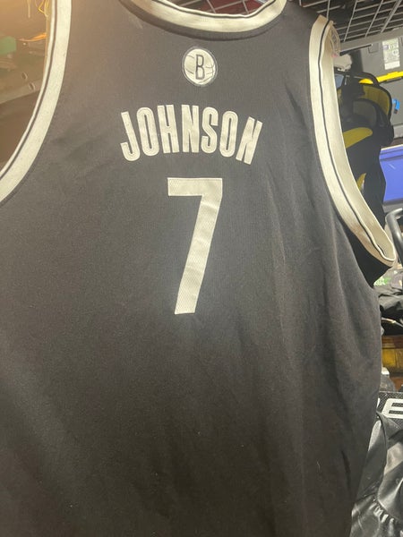 Johnson Brooklyn Nets Black XXXXL Men's Adidas Jersey (Used)