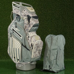 SUN MOUNTAIN C130 CART BAG 14-WAY DIVIDERS PUTTER WELL GOLF BAG SAGE/DESERT CAMO