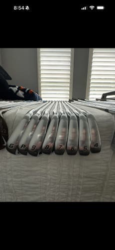Men's Cobra King Forged TEC Right Handed Iron Set Stiff Flex (8 Clubs) #4 - #9, PW, GW Steel Shaft (
