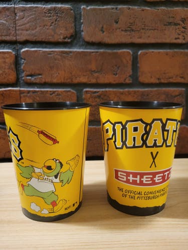 Pair of Pittsburgh Pirates / Sheetz Collectible Plastic Cups