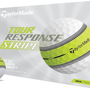 Taylor Made Tour Response Stripe Golf Balls (White, 12pk) 1dz 3 Layer NEW