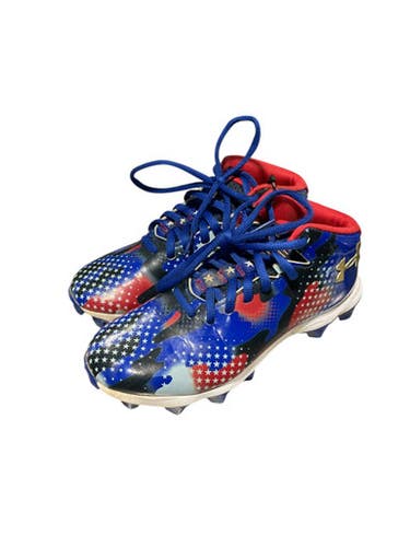 Used Under Armour RWB FLAG CLEATS BB/SB Cleats Royal Blue Junior 02 11834-S000042319