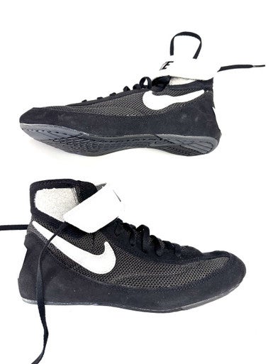 Used Nike SIDE SWEEP Wrestling Shoes Black Senior 6.5 11860-S000300054