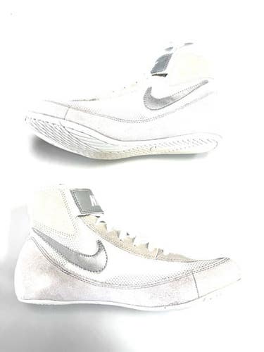Used Nike SIDE SWEEP Wrestling Shoes White Senior 7 11860-S000300055