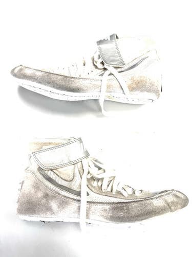 Used Nike SIDE SWEEP Wrestling Shoes White Senior 7.5 11860-S000300053