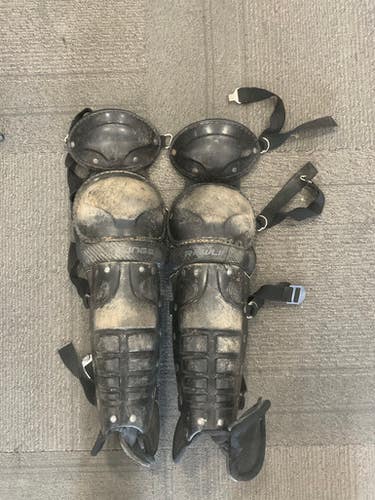 Used Rawlings SHIN GUARDS Catchers Leg Guards Black Intermed 11614-S000224214