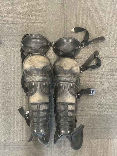 Used Rawlings SHIN GUARDS Catchers Leg Guards Black Intermed 11614-S000224214