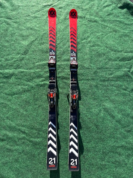 Men's Volkl Racetiger GS WC 21 174 cm Racing Skis With Marker Race 16 Bindings (Used)
