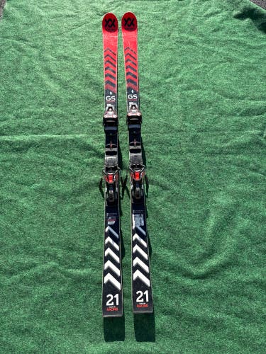Men's Volkl Racetiger GS WC 21 174 cm Racing Skis With Marker Race 12 Bindings (Used)