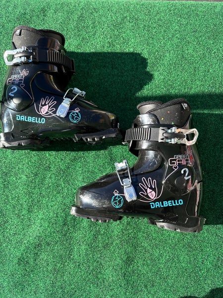 Girl's Dalbello Green Gaia 2 GW Ski Boots (Used) | Mondo 21.5  (256mm)