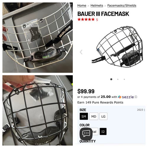Small Bauer True Vision Full Cage (New)