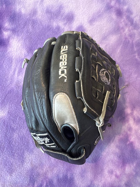 Black Rawlings Silverback SB1300 RH Softball Glove 13" (Used)