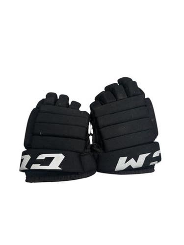Used CCM YOUTH BLACK GLOVES Junior Gloves Black 9" 11863-S000024119
