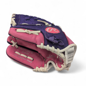 Used Rawlings HIGHLIGHT SERIES BB/SB Glove T-ball Purple And Pink 10" 11863-S000024332