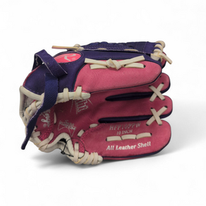 Used Rawlings HIGHLIGHT SERIES BB/SB Glove RH Throw Purple 10" 11863-S000024329