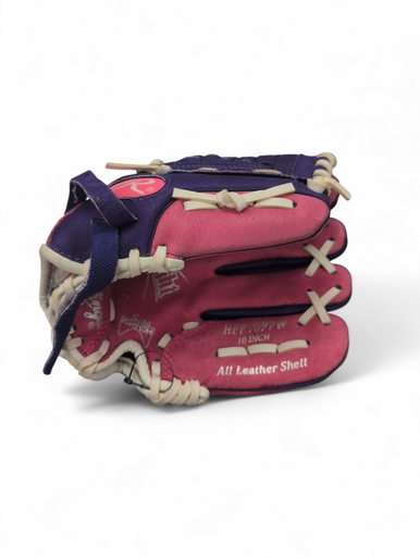 Used Rawlings HIGHLIGHT SERIES BB/SB Glove RH Throw Purple 10" 11863-S000024329