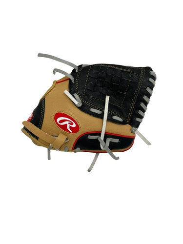 Used Rawlings PLAYER SERIES BB/SB Glove T-ball Black And Tan 10" 11692-S000143205