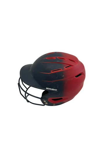 Used BoomBah BBH2SP-JR Batting Helmet w/Mask Navy Blue One Size 11692-S000143256